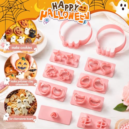 Halloween Skull Cookie Cutters Set - 10Pcs Mini Pumpkin & Skull Stamps - Variation: Halloween Skull