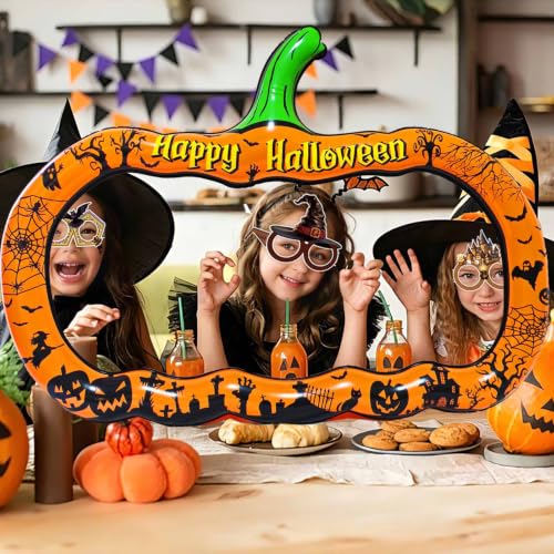 Inflatable Pumpkin Halloween Photo Booth Frame - Orange Pumpkin Variation