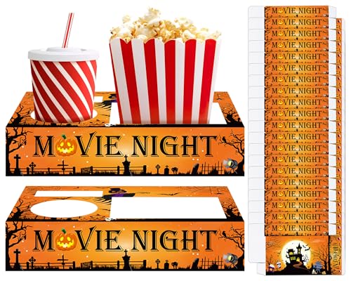 Halloween Movie Night Snack Trays - 50 Pack Halloween Castle Paper Food Boxes