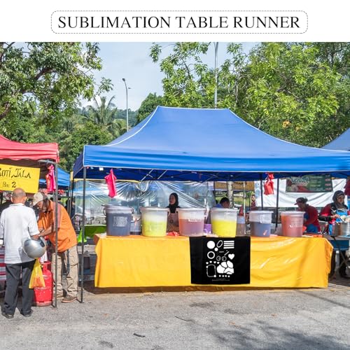 Black Sublimation Table Runner 36x72 Inches - DIY Heat Transfer Blank