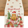 Gingerbread Man Xmas Table Runner 13x108 Inch Home Party Decor - Red