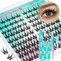 Bambi Kit - Manga Lash Clusters for Spiky Anime Eyelash Extensions, Waterproof, Reusable