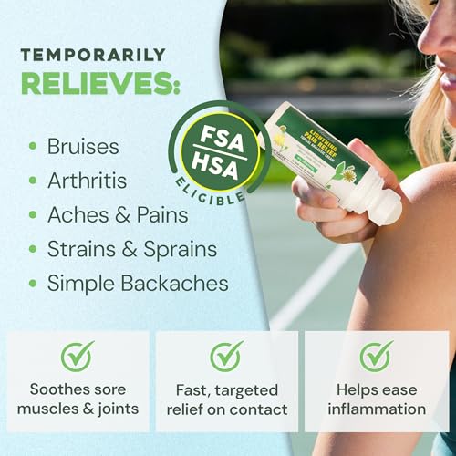 Menthol Arnica Muscle Pain Relief Gel Roll-On with Camphor Hemp Oil