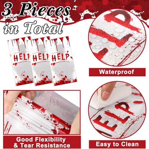 Bloody Halloween Tablecloth 3 Pcs 54x108 Plastic Cover - Festive Party Decor