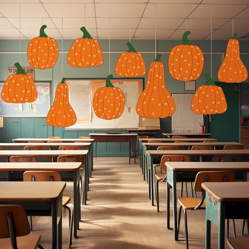 Large Pumpkin Cutouts for Fall and Halloween Classroom and Wall Decor - 45 Pieces