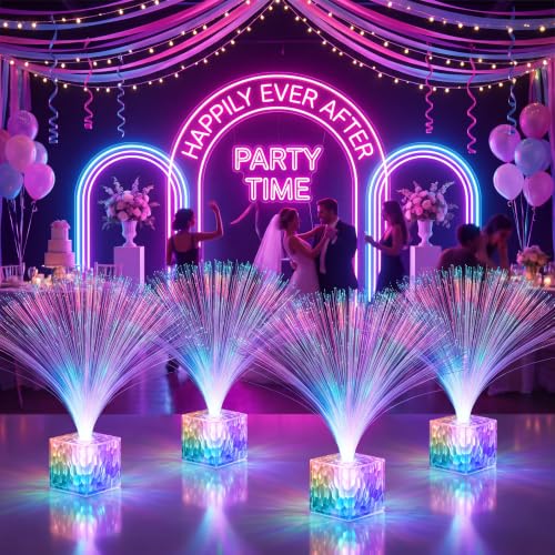 Mini Fiber Optic Lamp Glow Party Favors - Clear 10 Inch, 30 Pack