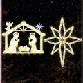Christmas Window Silhouette Lights - Bethlehem Star & Nativity 16-inch Decorations - UL Certified LED
