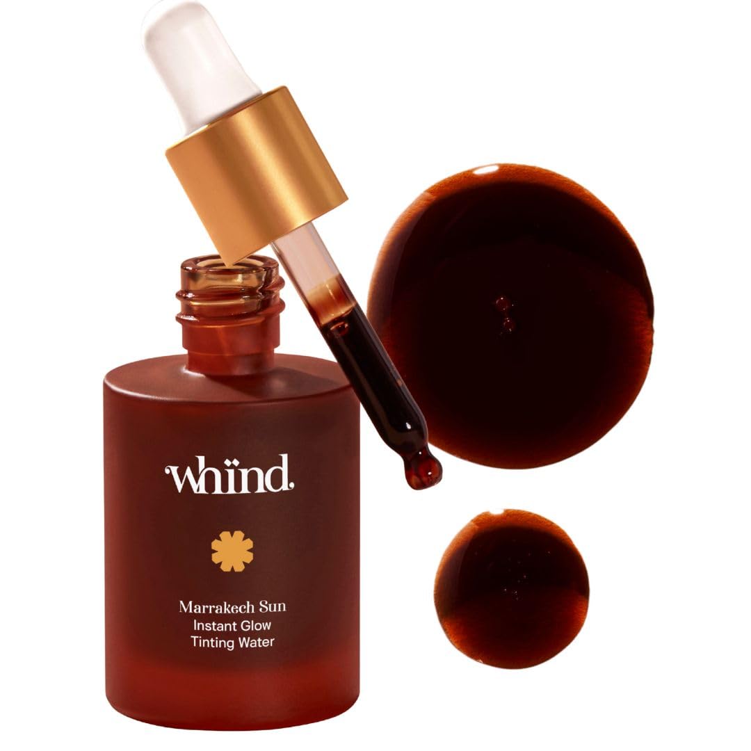 WHIND Marrakech Sun Instant Glow Tanner Drops - Lightweight, Streak-Free Face Bronzer - 1oz / 30ml
