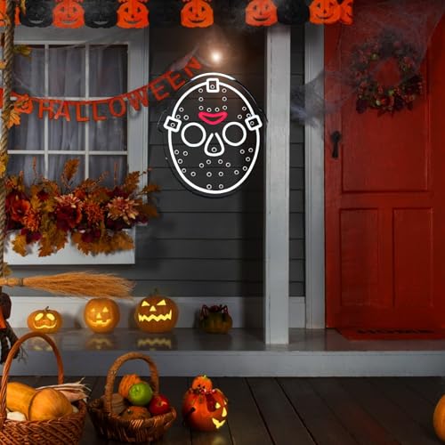 Horror Figure Neon Sign - Dimmable LED Wall Light with USB Power - S-jv Variation