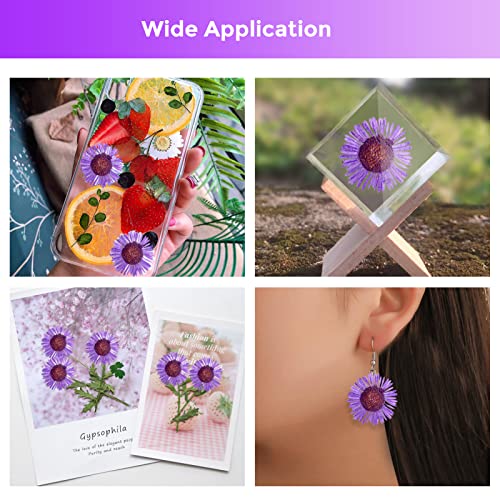 Purple Needle Chrysanthemum Flowers for Resin Jewelry & Craft - 60PCS, Variation: Needle Chrysanthemum-Purple