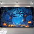 Halloween Backdrop Haunted Forest Graveyard Banner - 71x43 Inch - Variation of Halloween Decor#3