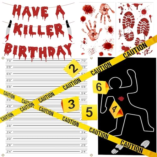 Crime Scene Decorations Kit for Murder Mystery & Halloween Parties