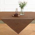 Pumpkin & Black Linen Table Cloth - 52x52 Inch Square, Handcrafted, OEKO-TEX Certified