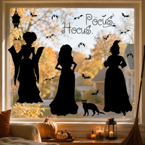 Large Halloween Window Cling Decal - Spooky Hocus Pocus Decor 35.5"