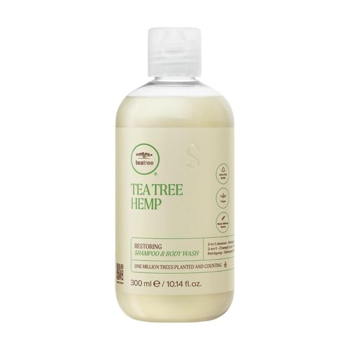 Skiennix Tea Tree Hemp Shampoo & Body Wash - 2-in-1 Cleanser for All Hair Types