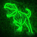 Green Dinosaur Neon Sign Wall Decor - USB Dimmable Night Light for Boys Bedroom, Party & Holiday Gift