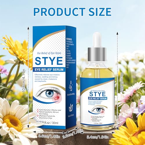 Stye Eye Treatment, Natural Stye Relief Serum for Styes, Chalazions and Blepharitis, Quickly Relieves Eye Irritation and Restores Healthier Skin,30ML