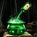 Halloween Floating Potion Cauldron with Mist Maker and Green Glow