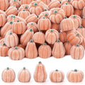 Mini Velvet Pumpkins Set - 45 Artificial Fall Decor for Centerpieces, Vases & Crafts
