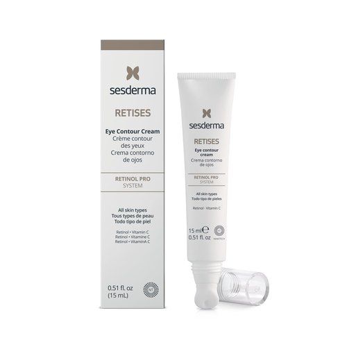 Sesderma RETISES Ceramic Eye Contour - Anti-Aging Eye Cream with Retinol & Vitamin C | Reduces Wrinkles & Puffiness | 0.5 fl. oz.