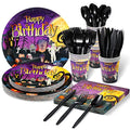 Halloween Birthday Party Plates & Napkins Set for 50 Guests - Serve 50 - Tableware Serve 50