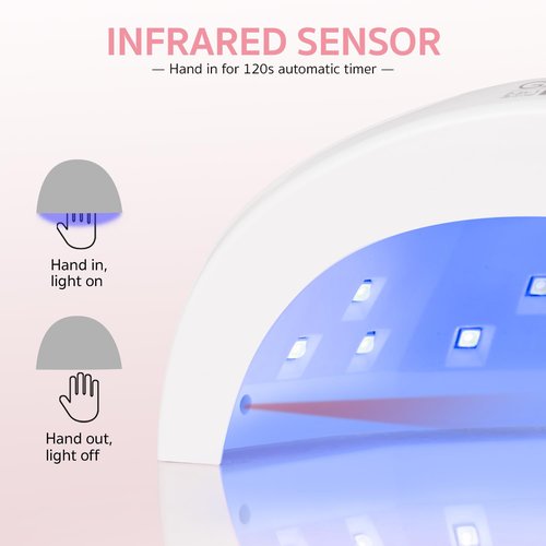 GAOY UV LED Nail Lamp, UV Light with LCD Display, Professional Nail Dryer with Automatic Sensor, 4 Timers and Sensitive Mode