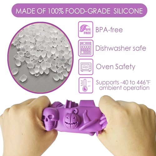 Halloween Silicone Mold Set for Chocolate Gummy Candy Soap and Wax Melts - 3 Pcs