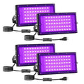 Black LED Flood Light 50W Blacklight for Glow Party & Halloween - Black / 4