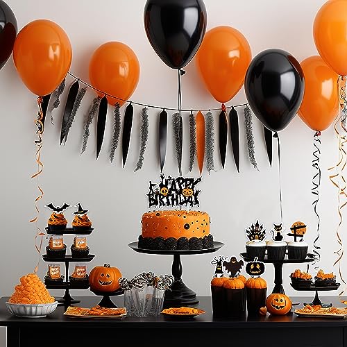 Halloween Cake Toppers 73PCS Set Horror Theme Decorations for Birthday & Party