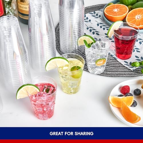 Disposable Plastic Cups 7 oz Clear Pack of 300 - Party, Wine, Whiskey, Halloween