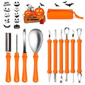 Halloween Pumpkin Carving Kit with Stainless Steel Tools - Family DIY Decoration Set (10 Pieces)