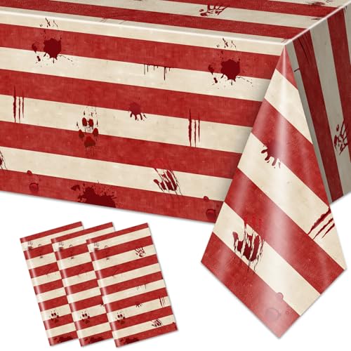 Halloween Tablecloth Set - 3pcs Spooky Circus Party Decor - 274x137cm Variation of 3