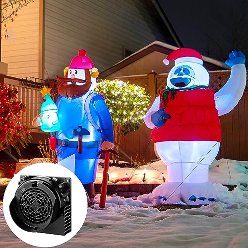 Outdoor Inflatable Air Blower Fan Set with LED String Lights - Waterproof 2 Pack