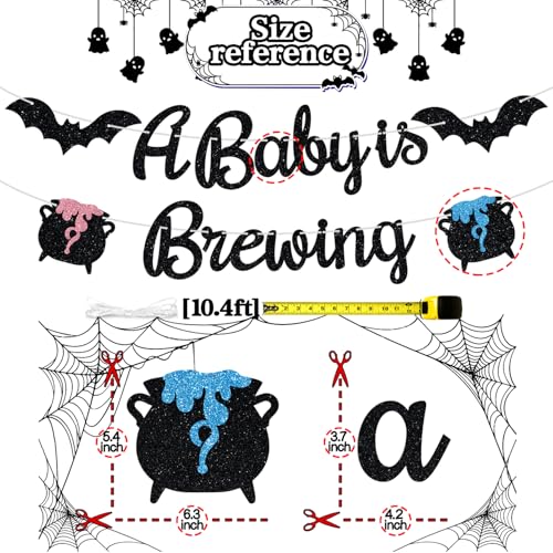 Halloween Baby Shower Banner - Spooky Pregnancy Announcement Decor