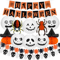 Halloween Office Decorations Kit with Pumpkin Lanterns & Banners - 13 Pieces