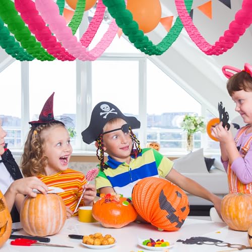 Halloween Four-Leaf Clover Hanging Banner Set - Pink & Green Party Decorations