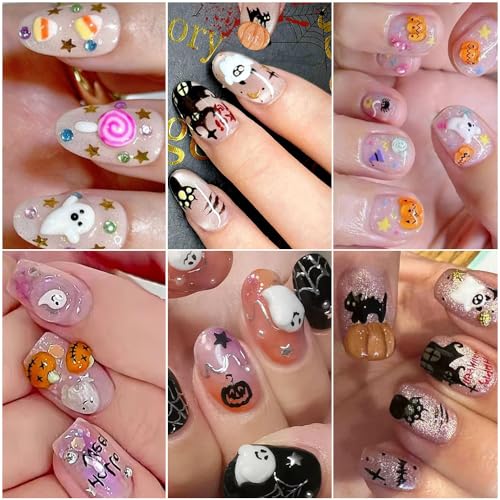Halloween Nail Stickers for Nail Art Ghost Variation 2 Sheets - Spooky Decals