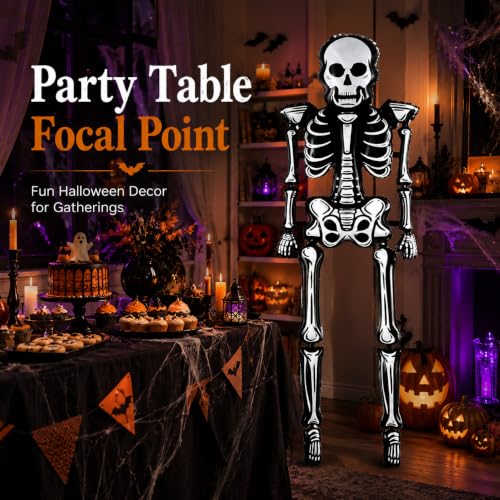 8.3 Ft Giant Poseable Skeleton Balloon for Halloween Party & Decorations