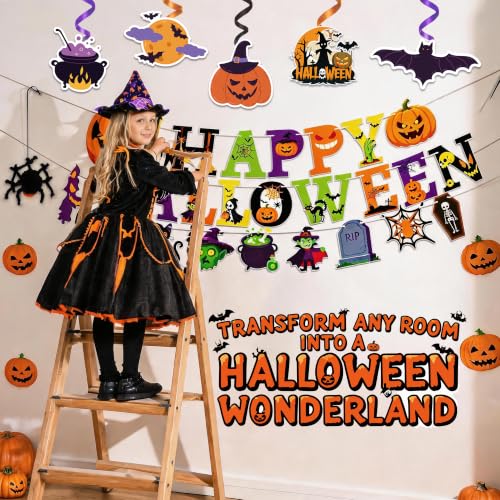 Halloween Decorations Set - 23 Pack Spooky Party Decor for Fall Festivities