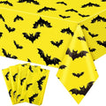 Halloween Bat Tablecloth Set - Disposable 4-Pack for Party Decor