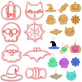 Halloween Cookie Cutter Set 8 Pcs Ghost Pumpkin Mold for Cookies Cake & Clay