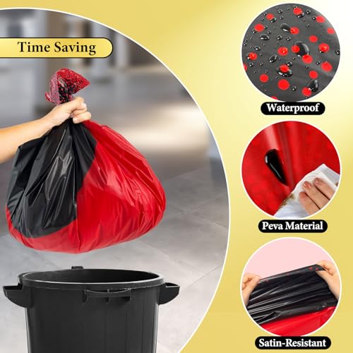 10 Pack Black and Red Disposable Tablecloths 54x108 Inches for Party Events