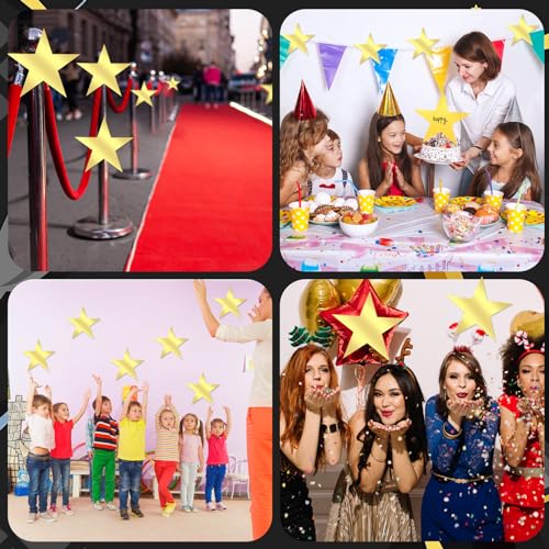 Gold Star Cutouts - 160 Large 11 Inch Party Decorations - Gold Glitter
