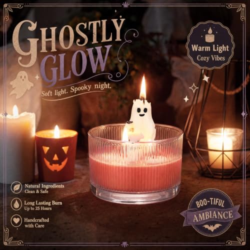 Halloween Scented Candle Gift Set with Ghost & Walking Dog Design