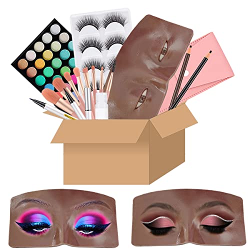 3D Makeup Practice Face Board Set with Kit for Artists, Students & Beginners - Eyes & Eyeshadow Training - Variation #4