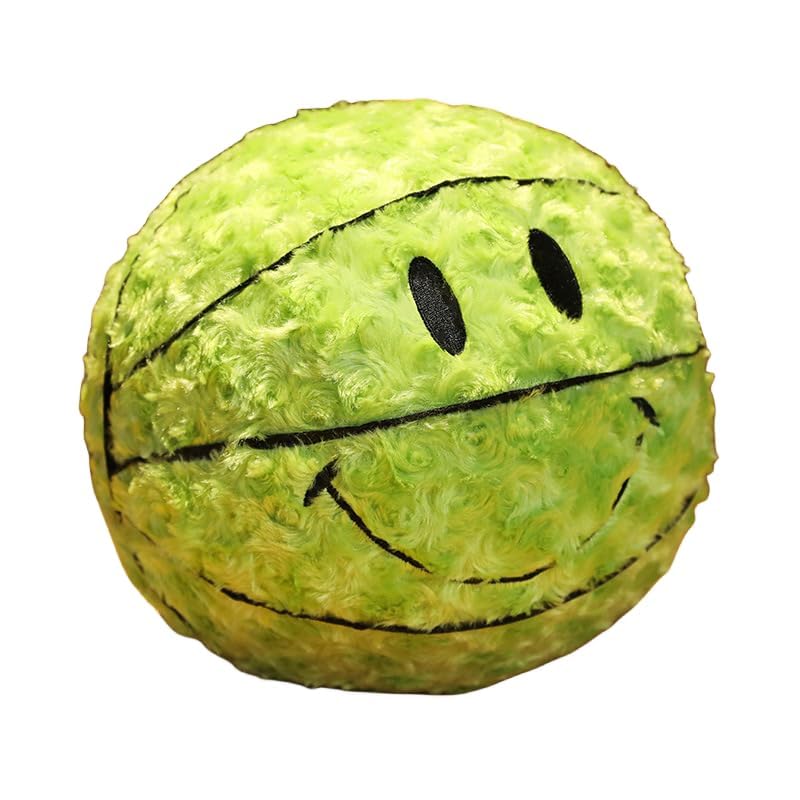 Green 9.8 Inch Children's Basketball Plush Throw Pillow - Pack of 2