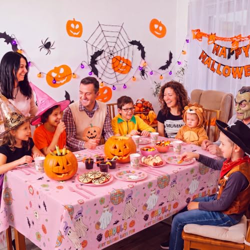 Pink Halloween Party Supplies Set - Ghouls Just Wanna Have Fun with Retro Disco Ghouls Variation