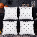 Set of 4 Halloween Ghost Pillow Covers 18x18 Plush Cushion Decor