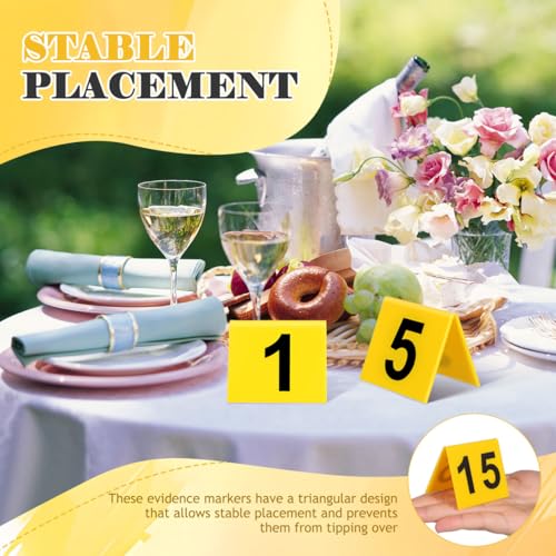 15-Piece Evidence Markers Set for Crime Scene, Table Numbers & Party Props
