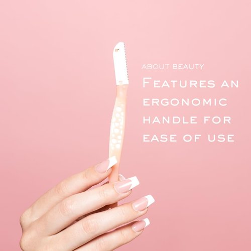 About Face Fuzz-Free Facial Razors - 18 Beauty Groomers for Hair Removal, Ideal for Shaving, Exfoliating, Dermaplaning and Brow Shaping, Japanese Steel Gently Removes Facial Hair
